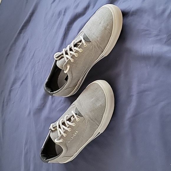 Tommy Hilfiger Grey Canvas Sneakers - Picture 2 of 7